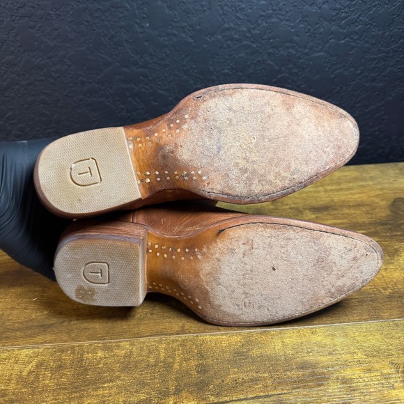 Tecovas‎ Boots Brown Leather Cowboy Western Ankle Boots Women Size 7B 2002 - Picture 6 of 6